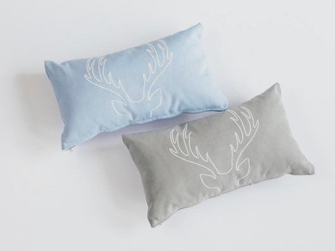 Deer Embroidered Pillow